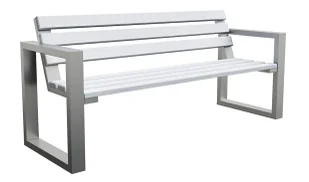 Nowoczesna ławka z oparciem 150cm Z3-C51 - Ławki ogrodowe - miniaturka - grafika 1