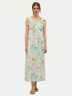Sukienki - Vero Moda Sukienka letnia Josie 10324125 Zielony Regular Fit - miniaturka - grafika 1