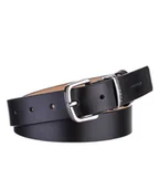 Paski - PUCCINI Klasyczny czarny pasek damski ze skóry naturalnej rozmiar s - miniaturka - grafika 1