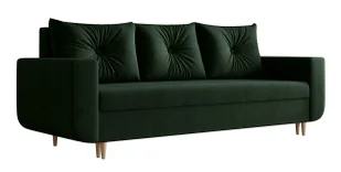 Ciemnozielona welurowa sofa tapicerowana S2-C42 - Sofy i kanapy Ciemnozielona welurowa sofa tapicerowana S2-C42 - Sofy i kanapy - miniaturka - grafika 1