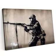 Plakaty - Obraz na płótnie 120x80cm Sztuka Uliczna Banksy Rysunki Malarstwo - miniaturka - grafika 1