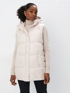 Kamizelki damskie - Mohito - Pikowana kremowa kamizelka - kremowy - miniaturka - grafika 1