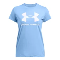 Koszulki i topy damskie - Damska Koszulka z krótkim rękawem UNDER ARMOUR UA W SPORTSTYLE LOGO SS 1356305-465 – Niebieski - miniaturka - grafika 1