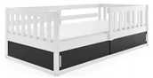 Łóżka dla dzieci i młodzieży - Białe drewniane łóżko dziecięce z barierkami E7-Z29 - miniaturka - grafika 1