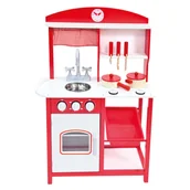 Zabawki AGD - Drewniana kuchnia dla dzieci, kolorowa - miniaturka - grafika 1
