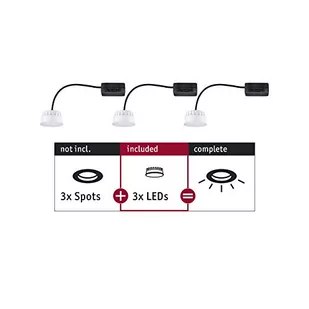 Paulmann Choose Coin LED 100° 6W 2 700 K 3 szt. - Oprawy, klosze i abażury - miniaturka - grafika 1