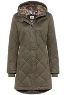 Płaszcze damskie - camel active Damski płaszcz pikowany w stylu vintage, czarny, 36 - miniaturka - grafika 1