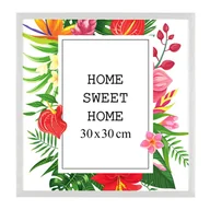 Ramki na zdjęcia - Ramka na zdjęcia 30x30 cm, drewniana w kolorze białym - miniaturka - grafika 1