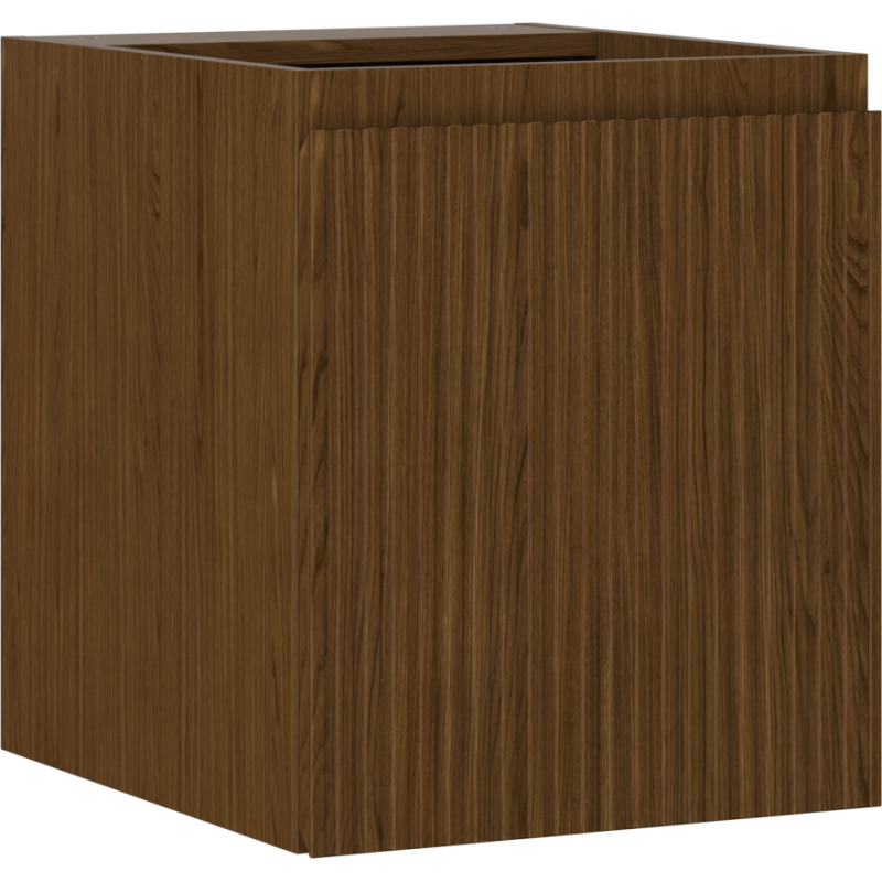 Mexen Rivel szafka łazienkowa podumywalkowa 40 cm, 1 drzwi, ryflowana, orzech - 91A21-04047-1-BF86