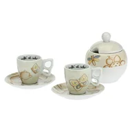 Cukiernice - THUN - Zestaw 2 filiżanek do kawy i cukru - linia Elegance - Porcelana - 110 ml - Ø 6,5 cm - 5,5 cm h - spodek Ø 11,5 cm - cukiernica 11 x 11 x 120 cm h - 110 ml - miniaturka - grafika 1