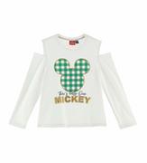 Bluzki dla dziewczynek - Bluzka dziewczęca Disney Mickey Mouse zielona Original Marines - miniaturka - grafika 1