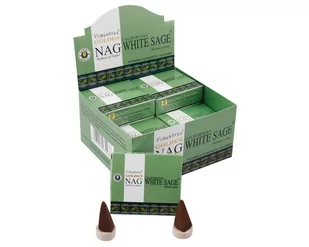 Kadzidełka stożkowe NAG White sage (10 sztuk) - Kadzidła i dodatki - miniaturka - grafika 1