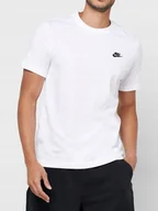 Koszulki męskie - KOSZULKA męska NIKE AR4997-101 bawełniana t shirt biała Rozmiar .S - miniaturka - grafika 1