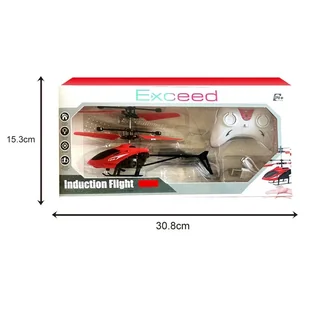 Helikopter dron sterowany pilotem - czerwony - Zabawki zdalnie sterowane - miniaturka - grafika 1