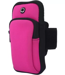 Etui na ramię do biegania różowe - Etui i futerały do telefonów - miniaturka - grafika 4