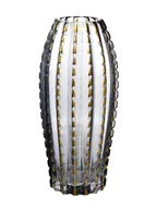 Wazony i flakony - Wysoki wazon szklany na kwiaty i dekoracje Serenite Gold - miniaturka - grafika 1