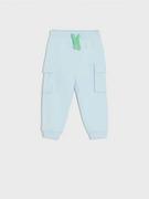 Spodnie i spodenki dla chłopców - Sinsay - Spodnie dresowe jogger - błękitny - miniaturka - grafika 1