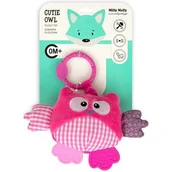 Zawieszki dla dzieci i niemowląt - Zawieszka pluszowa, Sówka różowa - miniaturka - grafika 1
