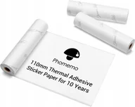 Szkolne artykuły papiernicze - 3x Papier Wkład Rolka Naklejka Samoprzylepny Biały 110mm Do Phomemo M832 M04 S As / Q22-rms10-107 - miniaturka - grafika 1