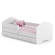 Łóżka dla dzieci i młodzieży - Łóżko dziecięce FALA z szufladą i barierką 160x80 - miniaturka - grafika 1