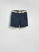 Spodenki męskie - Reserved - Szorty slim fit - granatowy - miniaturka - grafika 1