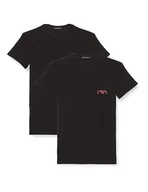 Koszulki męskie - Emporio Armani T-shirt męski (2 sztuki), czarny/czarny, XL - miniaturka - grafika 1