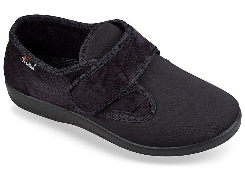 Buty męskie ortopedyczne zdrowotne profilaktyczne szerokie OrtoMed 6014-43