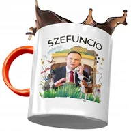 Kubki - Kubek Pomarańczowy Andrzej Duda PiS Na Prezent z Nadrukiem ze Zdjęciem + Opakowanie na prezent (wzór 04) - miniaturka - grafika 1