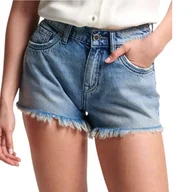 Spodenki damskie - Spodenki damskie Superdry Lace Hot szorty jeansowe-W24 - miniaturka - grafika 1