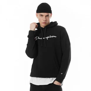 Męska bluza dresowa nierozpinana z kapturem Champion Legacy Hooded Sweatshirt - czarna - CHAMPION - Koszulki sportowe męskie - miniaturka - grafika 1
