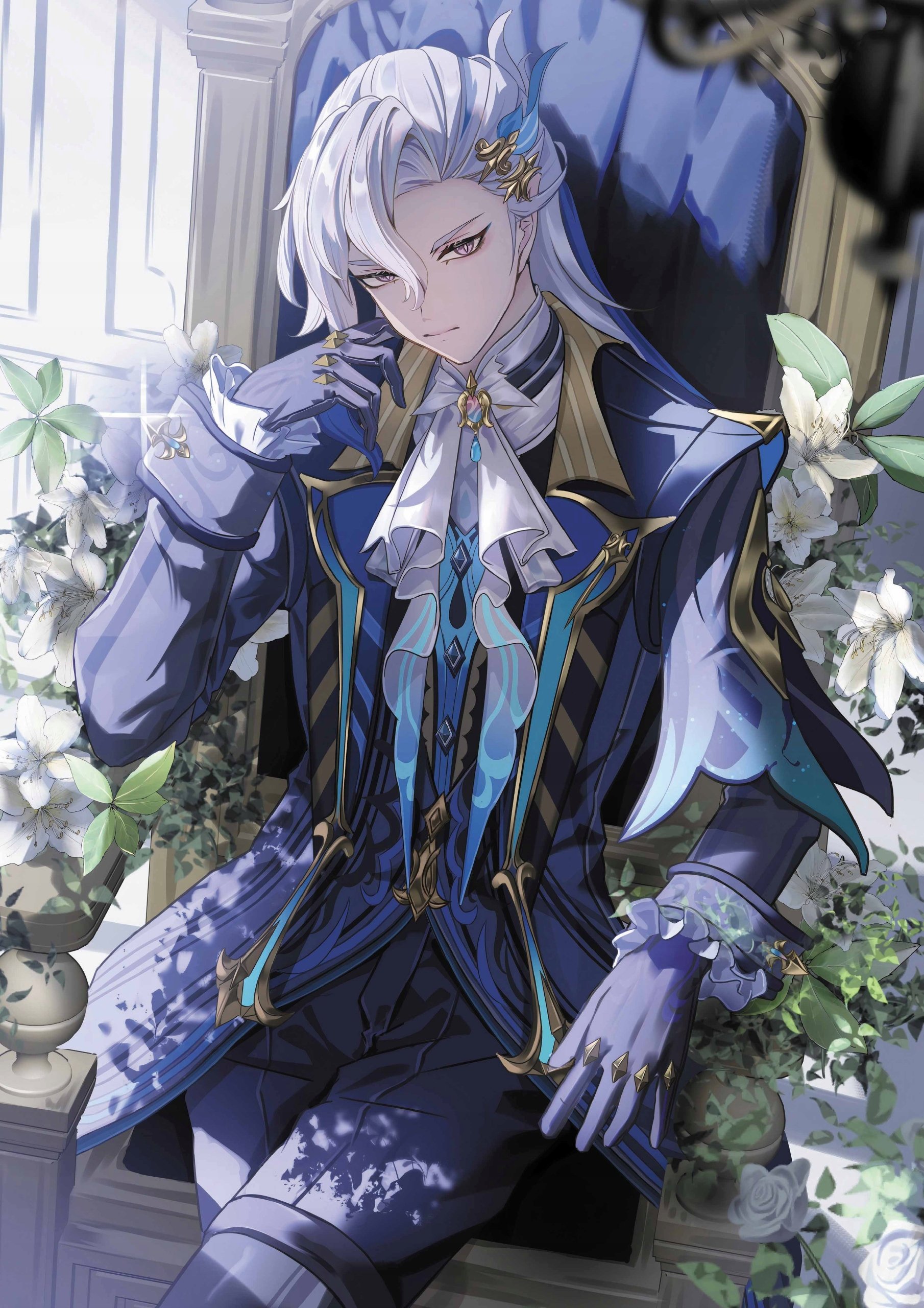 Plakat A3 Genshin Impact Anime Gra Neuvillette