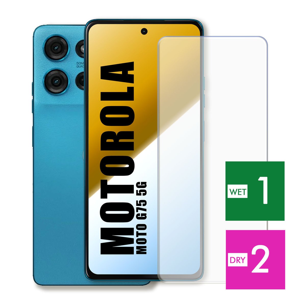 WZMOCNIONE SZKŁO DO MOTOROLA MOTO G75 5G SZYBKA HARTOWANE 9H JAKOŚĆ