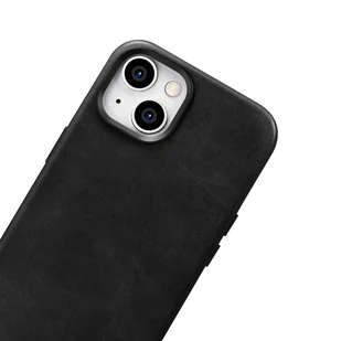iCarer Oil Wax Premium Leather Case skórzane etui iPhone 14 magnetyczne z MagSafe czarny (WMI14220701-BK) - Etui i futerały do telefonów - miniaturka - grafika 8