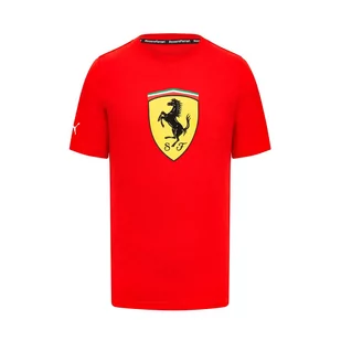Koszulka T-shirt męska Shield red Ferrari F1 2023 - Odzież do sportów motorowych - miniaturka - grafika 1