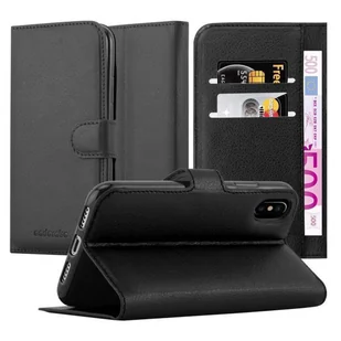 Etui Cadorabo do Apple iPhone XS MAX w kolorze PHANTOM BLACK Etui na telefon komórkowy z magnetycznym zamknięciem, funkcją podstawki i miejscem na kartę Etui Etui ochronne Etui z klapką w stylu książki - Etui i futerały do telefonów - miniaturka - grafika 1