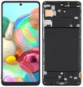 Części serwisowe do telefonów - Wyświetlacz LCD + ekran dotykowy Samsung Galaxy A71 SM-A715F Incell Ramka czarna - miniaturka - grafika 1