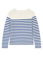 Swetry damskie - Marc O´Polo Sweter w kolorze niebiesko-kremowym - miniaturka - grafika 1