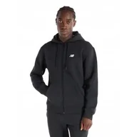 Bluzy sportowe męskie - Bluza na co dzień męska NEW BALANCE na zamek z kapturem - miniaturka - grafika 1