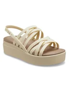 Sandały damskie - Crocs Sandały "Brooklyn Strappy" w kolorze beżowym - miniaturka - grafika 1