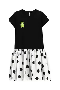 Sukienki i spódniczki dla dziewczynek - Coccodrillo sukienka dziecięca kolor czarny mini prosta - grafika 1