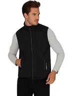 Kurtki męskie - Trigema Męska kurtka softshell-Weste, Czarny (czarny 008), L - miniaturka - grafika 1
