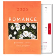 Notesy i bloczki - KALENDARZ POMARAŃCZOWY TERMINARZ A5 2025 PREZENT MOTYW NATURA ROMANCE WZ - miniaturka - grafika 1