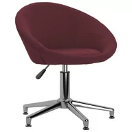 Fotele i krzesła biurowe - shumee Obrotowe krzesło biurowe fioletowe tapicerowane tkaniną - miniaturka - grafika 1
