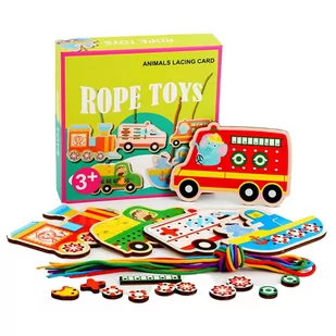 Puzzle drewniane Montessori - Rope toy Pojazdy - Łamigłówki Puzzle drewniane Montessori - Rope toy Pojazdy - Łamigłówki - miniaturka - grafika 1