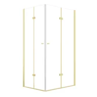 Kabiny prysznicowe - Kabina prysznicowa MAUNA prostokątna 120x80cm składana złota SEVANTE - miniaturka - grafika 1