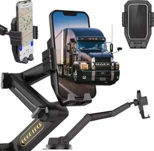 Alogy Uchwyt samochodowy na telefon 7.2" do tira busa ciężarówki koparki samochodu Długi 43cm na szybę kokpit Alogy Czarny - Uchwyty samochodowe do telefonów - miniaturka - grafika 1