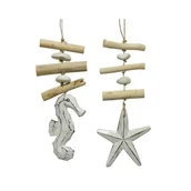 Dekoracje sali - Girlanda drewniana zawieszka dekoracyjna morska - miniaturka - grafika 1