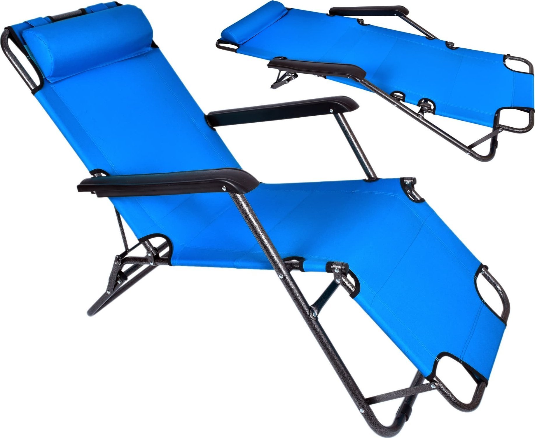 Fotel Leżak LEON niebieski