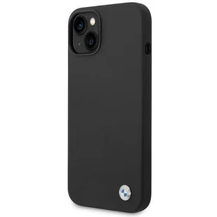 BMW Liquid Silicone Case Metal Logo – Etui iPhone 14 (Czarny) - Etui i futerały do telefonów - miniaturka - grafika 2