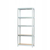 Szafy i regały magazynowe - Metalkas Regał metalowy ocynkowany 180 x 75 x 30 cm 5 półek HDF/80 kg - miniaturka - grafika 1